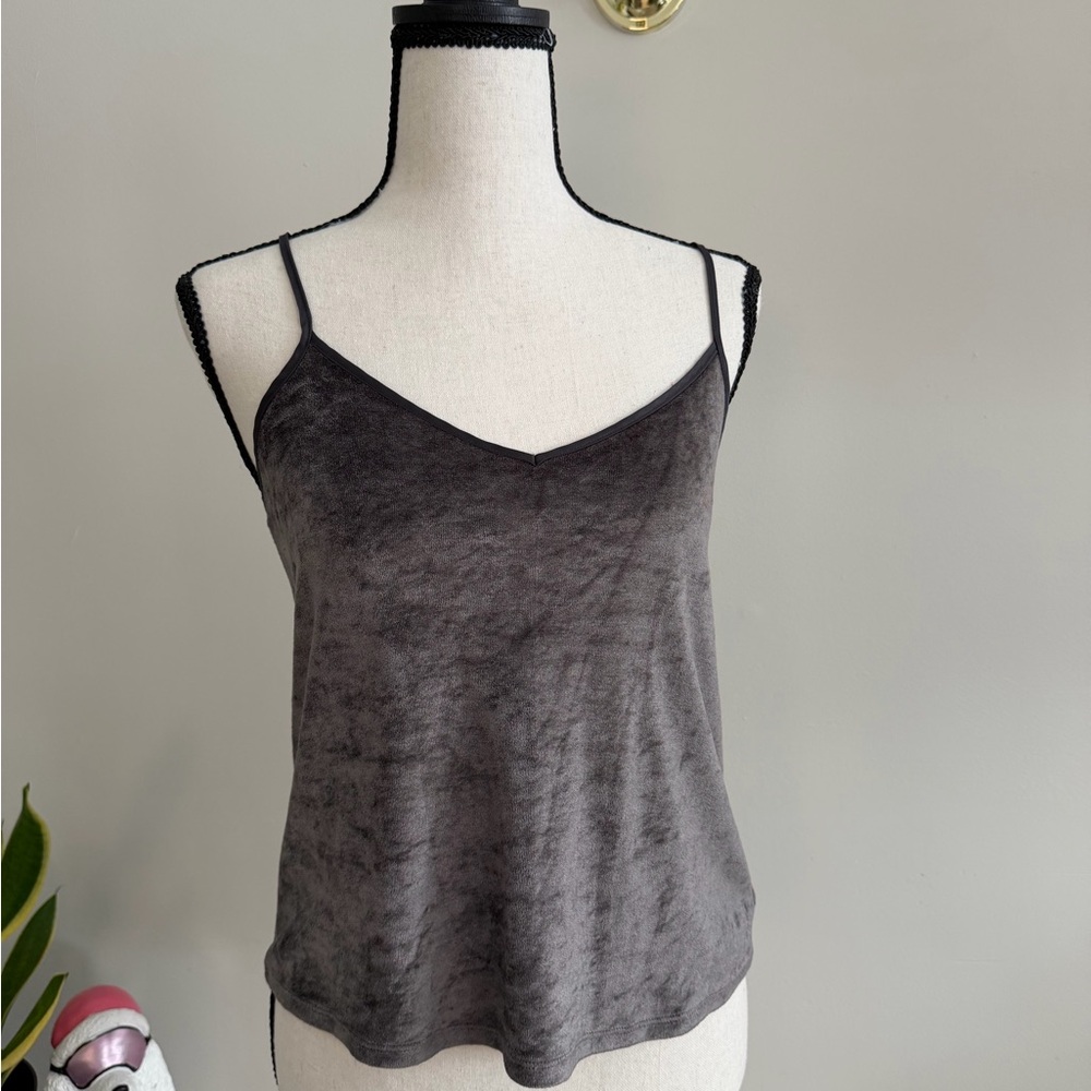 Victoria's Secret 2018 Charcoal Velvet Cami